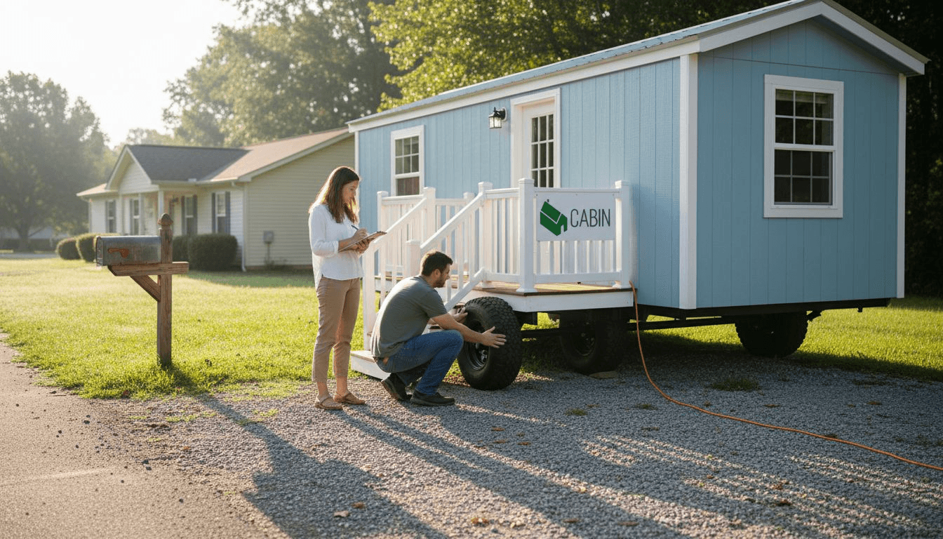 Portable tiny home financing without credit checks